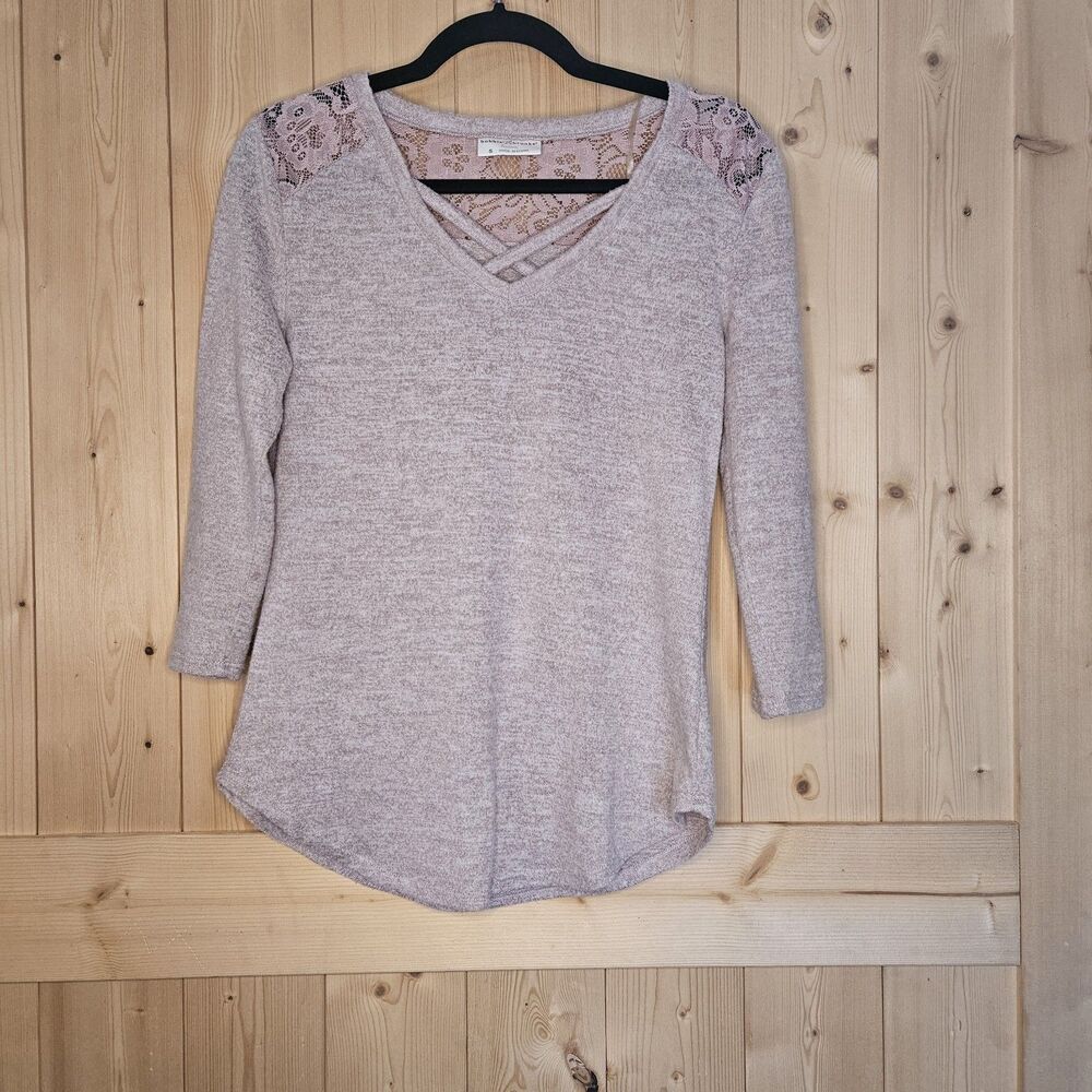 Small Pink Light Sweater Bobby & Brooks Soft Long Sleeve